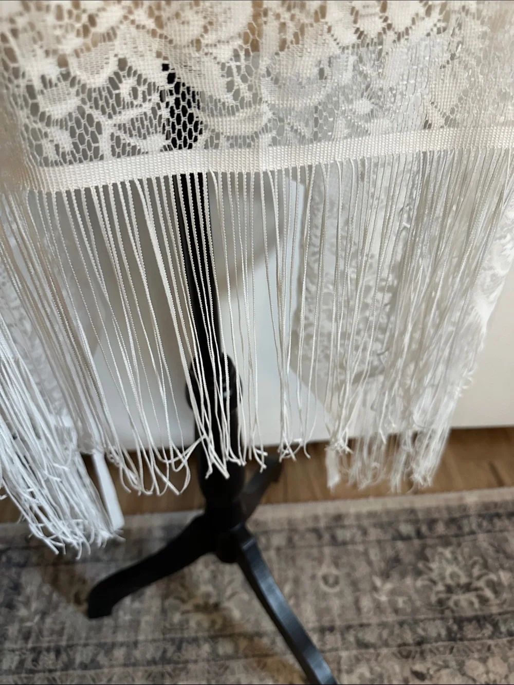 Lightweight White Crochet Open-Front Vest